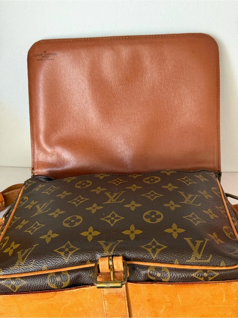 Low start🌟 LOUIS VUITTON Cartouchiere GM Shoulder Bag Monogram 🌟1984 - Picture 14 of 17